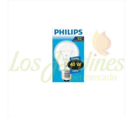 FOCOS CLASICAS CLARAS PHILIPS 40 W
