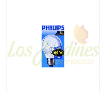 FOCOS CLASICAS CLARAS PHILIPS 60 W