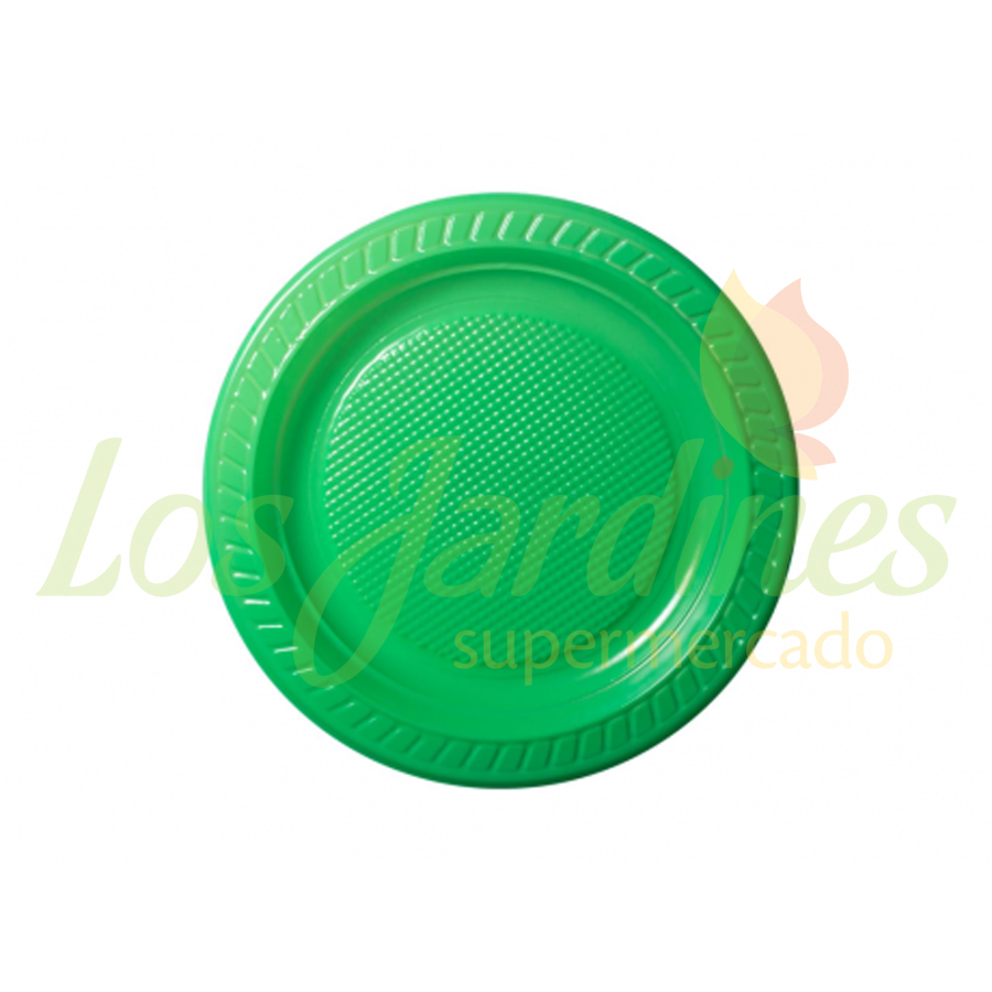 PLATO DESCARTABLE VERDE COPOBRAS.