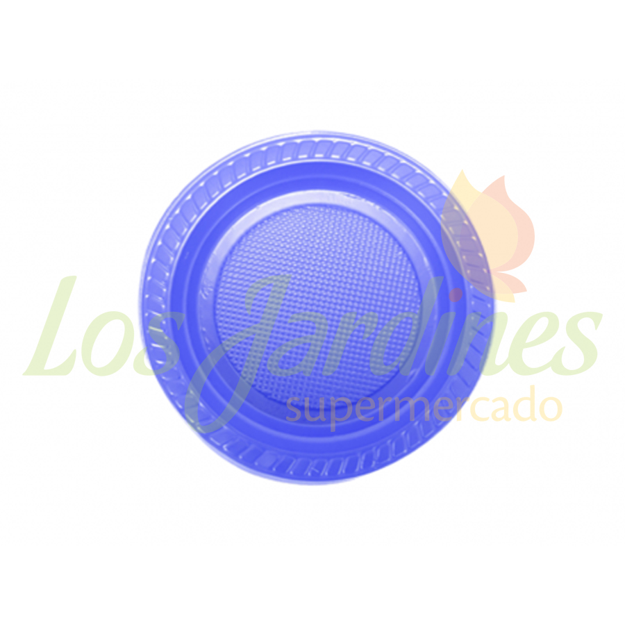PLATO DESCARTABLE AZUL COPOBRAS.