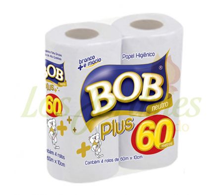 PAPEL HIGIENICO BOB NORMAL 60 MT 4 ROLLOS