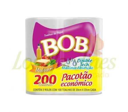 TOALLA DE PAPEL BOB 200 HOJAS 2 UNID
