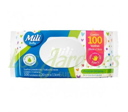 TOALLITA HUMEDA BABY MILI 100U
