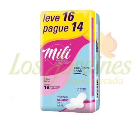 TOALLA FEMENINA MILI C/ALAS PROTECCION TOTALSUAVE