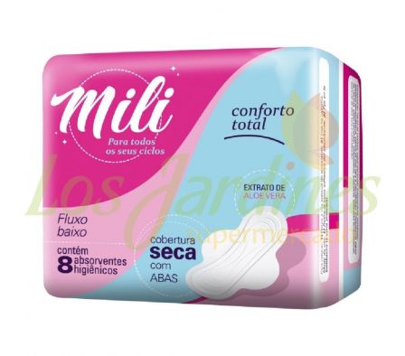 TOALLA FEMENINA MILI C/ALAS PROTECCION TOTAL SECA
