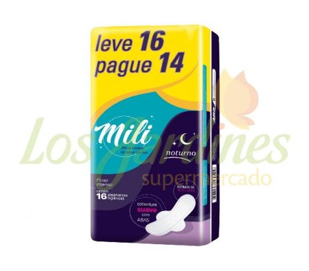 TOALLA FEMENINA MILI NOCTURNO SUAVE C/ALASLL16P14