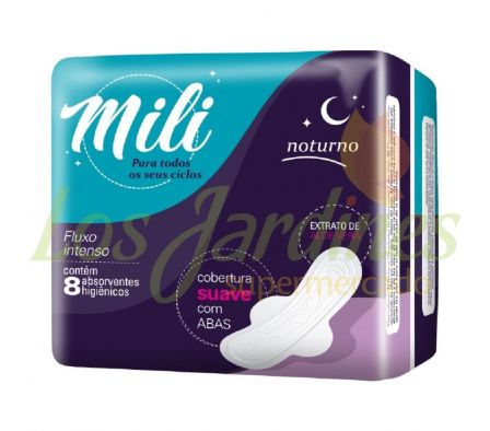 TOALLA FEMENINA MILI ABS. C/ALAS NOCTURNO SUAVE