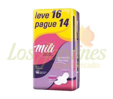 TOALLA FEMENINA MILI ABS. ALAS D&N SUAVE LL16P14