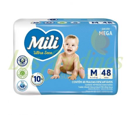 PAÑAL MILI MEGA M PQT 48UND.