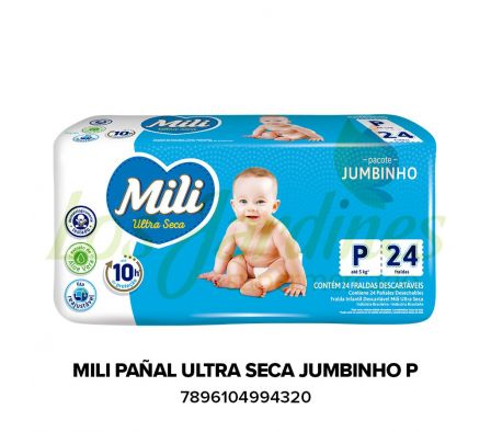 PAÑAL MILI JUMBINHO P PQT 24UND.