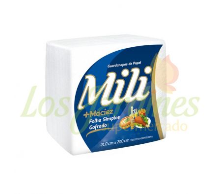 SERVILLETA MILI 21X22 CM 100UN
