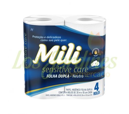 PAPEL HIGIENICO DOBLE HIGENICO MILI 30M 4UN