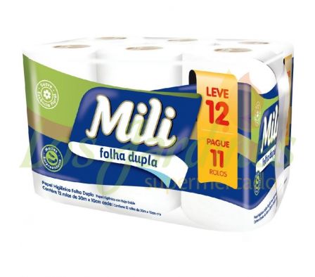PAPEL HIGIENICO MILI 2H PERF. 30M X 12 UND LL12P11