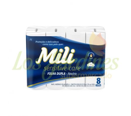 PAPEL HIGI+NICO DOBLE MILI 30M 8UN