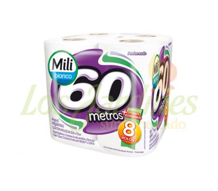 PAPEL HIGIENICO PERFUMADO MILI 8UN