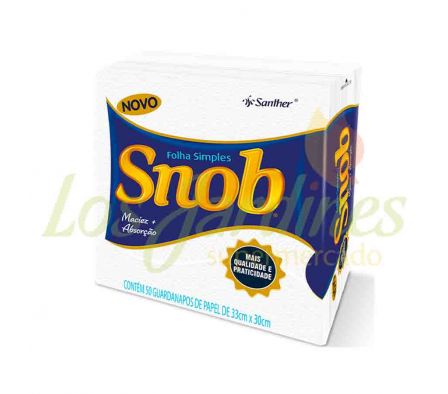 SERVILLETAS DE PAPEL SNOB 33X30CM 50UN