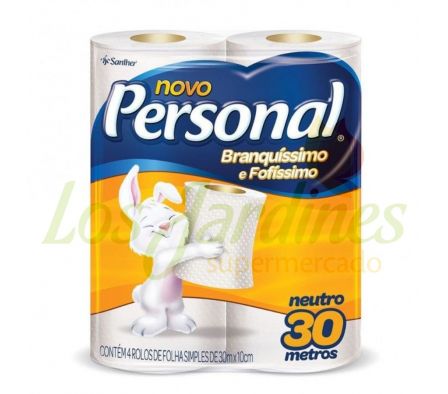 PAPEL HIGIENICO PERSONAL NEUTRO 30M 4UN