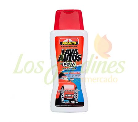 LAVA AUTOS CON CERA - FRASCO 500 ML.