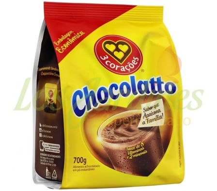 CHOCOLATE EN POLVO 3 CORAZONES REFIL 700 G.