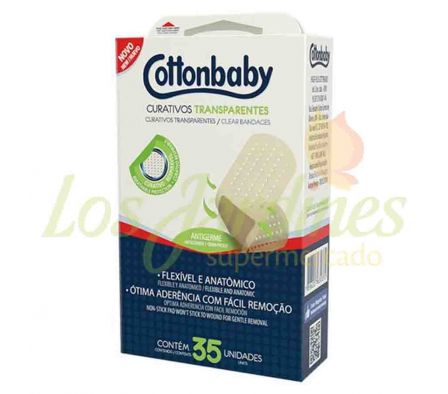 CURITAS COTTONBABY TRANSPARENTE X 35 UNID