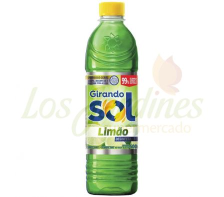 Desinf Girando Sol 500Ml Limao Pet Desinf Limao Pet (7896404601287)