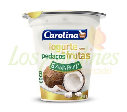 YOGURT CAROLINA TROZOS COCO 450GR