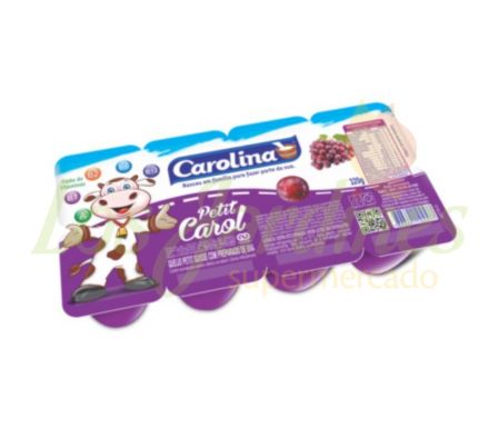 BEBIDA LACTEA CAROLINA PETIT SUISSE UVA 320GR