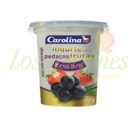 YOGURT CAROLINA TROZOS ACAI FRUTILLA 450GR