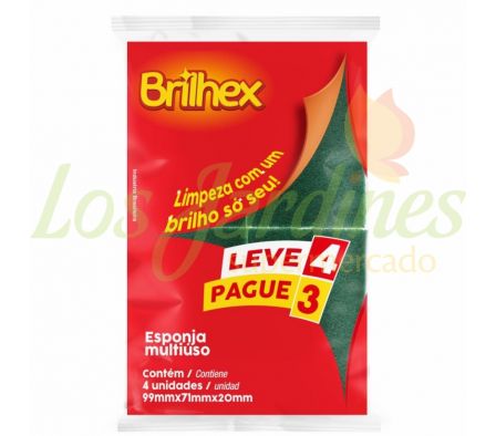ESPONJA MULTIUSO BRILHEX LLEVE 4 PAGUE 3