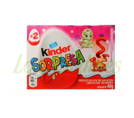 CHOCOLATE HUEVO KINDER SORPRESA ROSA 2UN
