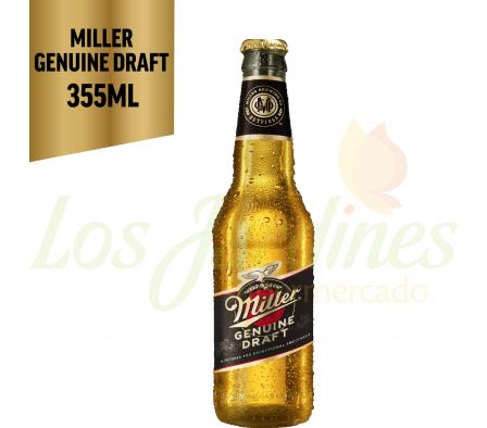 CERVEZA MILLER GENUINE DRAFT BOT 355 ML