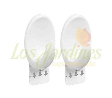 GANCHO OVAL BLANCO C/ADHESIVO REM RF.OR3012
