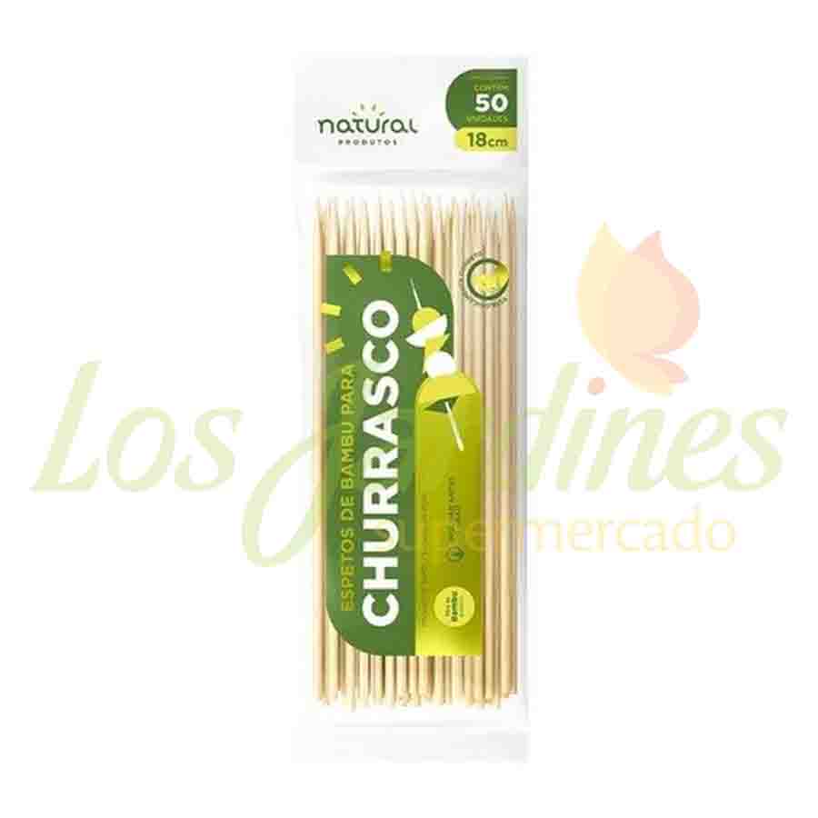 ESPETO DE BAMBU 18 CM 50 UN