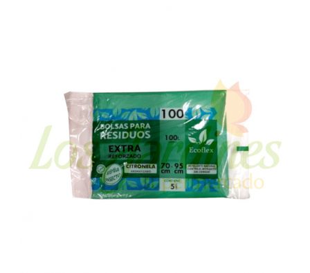 BOLSA P/RESIDUOS C/CITRONELA EXTRA REFZ. 100 LT