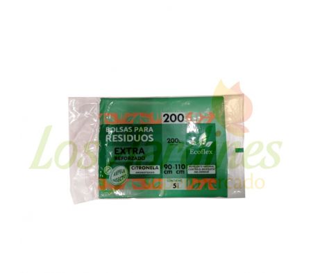 BOLSA P/RESIDUOS C/CITRONELA EXTRA REFZ. 200 LT