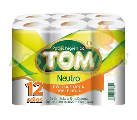 PAPEL HIGENICO TOM DOBLE HOJA  20 M