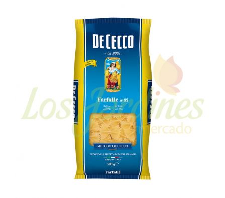 PASTAS FARFALLE 93 DE CECCO 500 GR