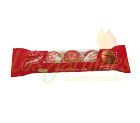 BOMBONES CHOCO C/LECHE FLOWPACK LINDT LINDOR 37GR