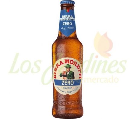CERVEZA BIRRA MORETTI ZERO ALCOHOL BOTELLA 330ML