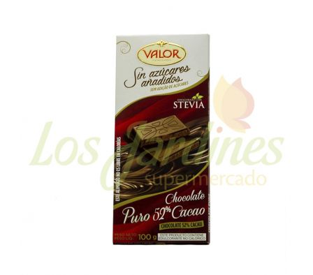CHOCOLATE VALOR PURO SIN AZUCAR 100 GR