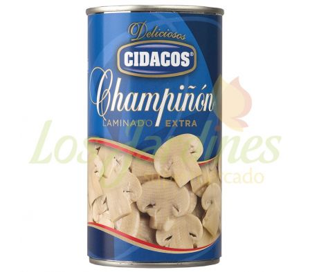CHAMPIÑON LAMINADO EXTRA EN CONSERVA 355 GR.