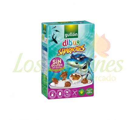 GALLETITA GULLON DIBUS SHARKES CACAO S/GLU 250GR