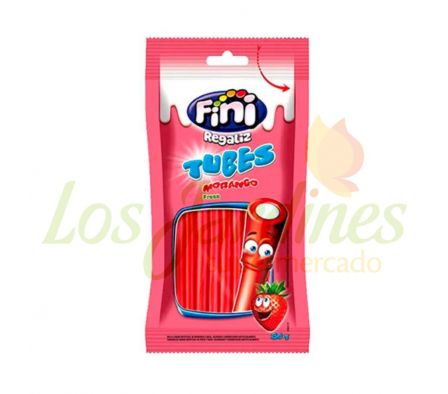 TUBES FINI FRUTILLA 80G