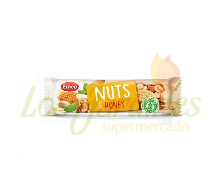 BARRITA GLUTEN FREE NUECES Y MIEL EMCO 35G
