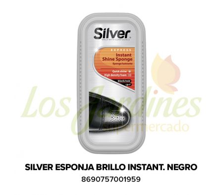 ESPONJA AUTO BRILLO C/LIQ SILVER NEGRO 6ML
