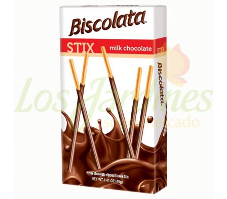 CHOCOLATE BISCOLATA STIX LECHE C/CHOCOLATE 40 GR