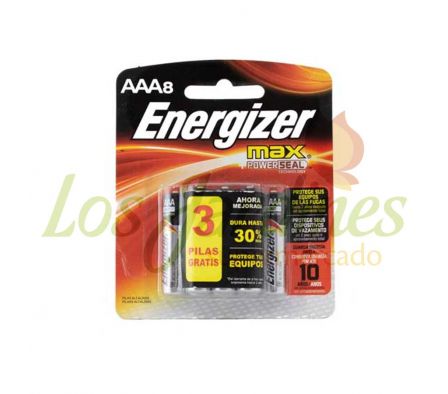 PILA ALCALINA ENERGIZER AAA PALITO RF.E92-BP8