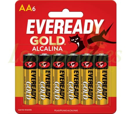 PILA ALCALINA AA PEQUEÑO GOLD EVEREADY BP 6