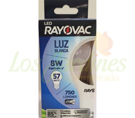 FOCOS RAYOVAC LED 8W BLANCA