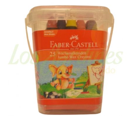 CRAYOLA FABER CASTELL 25 COLORES JUMBO EN BALDE